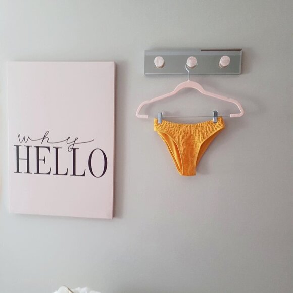 NWT Mosmann yellow lined ribbed bikini top and bottom set, M - Picture 13 of 16